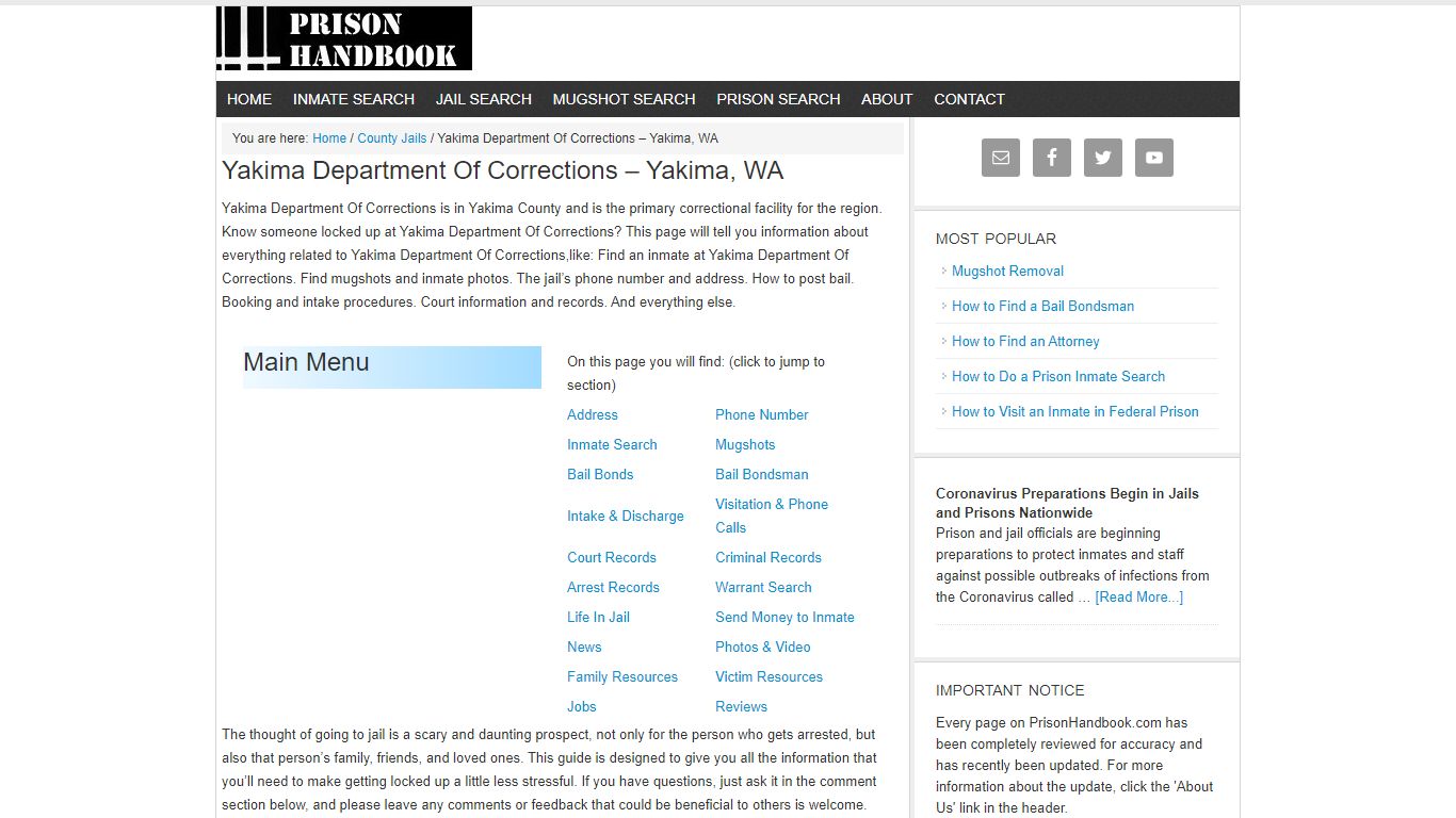 Yakima Department Of Corrections – Yakima, WA