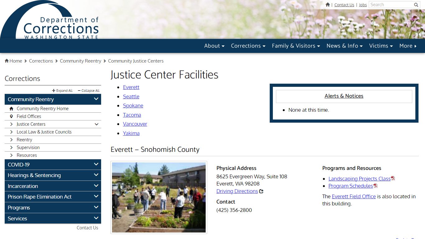 Justice Center Facilities | Washington State Department of Corrections